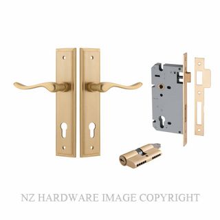 IVER 15426KENTR60KK STIRLING KEY-KEY ENTRANCE LOCK KITSET STEPPED PLATE BRUSHED BRASS
