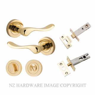 IVER 20790KPRIV60 STIRLING PRIVACY LATCH KITSET ROUND ROSE POLISHED BRASS