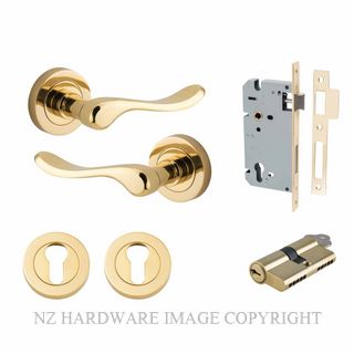 IVER 20790KENTR60KK STIRLING KEY-KEY ENTRANCE LOCK KITSET ROUND ROSE POLISHED BRASS