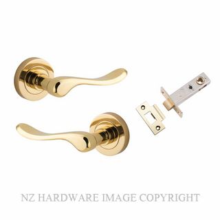 IVER 20790KPASS60 STIRLING PASSAGE LATCH KITSET ROUND ROSE POLISHED BRASS