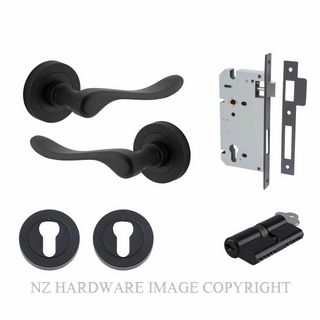 IVER 20793KENTR60KK STIRLING KEY-KEY ENTRANCE LOCK KITSET ROUND ROSE MATT BLACK