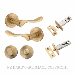 IVER 20796KPRIV60 STIRLING PRIVACY LATCH KITSET ROUND ROSE BRUSHED BRASS