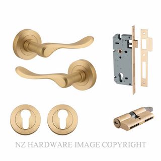 IVER 20796KENTR60KK STIRLING KEY-KEY ENTRANCE LOCK KITSET ROUND ROSE BRUSHED BRASS