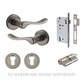 IVER 20797KENTR60KK STIRLING KEY-KEY ENTRANCE LOCK KITSET ROUND ROSE DISTRESSED NICKEL