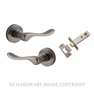 IVER 20797KPASS60 STIRLING PASSAGE LATCH KITSET ROUND ROSE DISTRESSED NICKEL