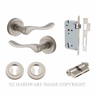 IVER 20799KENTR60KK STIRLING KEY-KEY ENTRANCE LOCK KITSET ROUND ROSE SATIN NICKEL