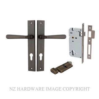 IVER 10872KENTR60KT COPENHAGEN KEY-TURN ENTRANCE LOCK KITSET RECTANGULAR PLATE SIGNATURE BRASS