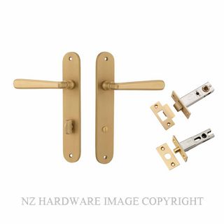 IVER 15376KPRIV60 COPENHAGEN PRIVACY LATCH KITSET OVAL PLATE BRUSHED BRASS