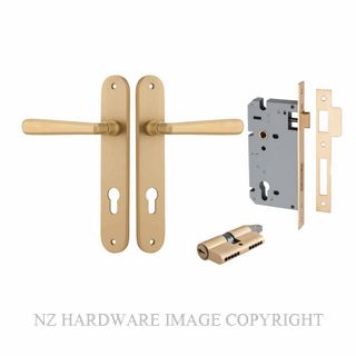 IVER 15376KENTR60KK COPENHAGEN KEY-KEY ENTRANCE LOCK KITSET OVAL PLATE BRUSHED BRASS