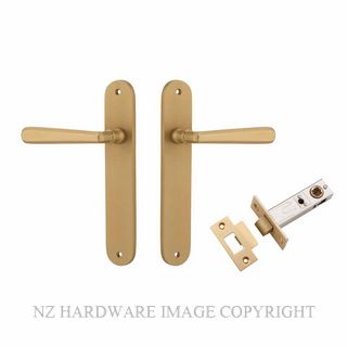 IVER 15376KPASS60 COPENHAGEN PASSAGE LATCH KITSET OVAL PLATE BRUSHED BRASS