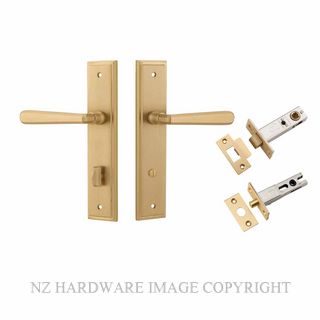 IVER 15378KPRIV60 COPENHAGEN PRIVACY LATCH KITSET STEPPED PLATE BRUSHED BRASS