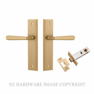 IVER 15378KPASS60 COPENHAGEN PASSAGE LATCH KITSET STEPPED PLATE BRUSHED BRASS