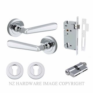 IVER 20804KENTR60KK COPENHAGEN KEY-KEY ENTRANCE LOCK KITSET ROUND ROSE CHROME PLATE