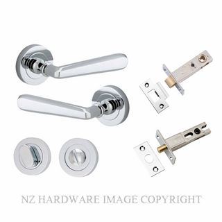 IVER 20804KPRIV60 COPENHAGEN PRIVACY LATCH KITSET ROUND ROSE CHROME PLATE