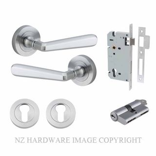 IVER 20805KENTR60KK COPENHAGEN KEY-KEY ENTRANCE LOCK KITSET ROUND ROSE BRUSHED CHROME