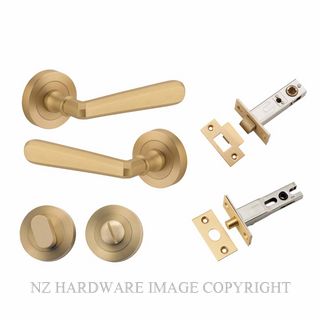 IVER 20806KPRIV60 COPENHAGEN PRIVACY LATCH KITSET ROUND ROSE BRUSHED BRASS