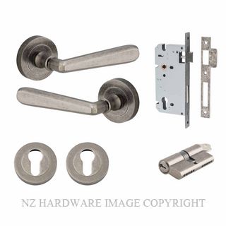 IVER 20807KENTR60KK COPENHAGEN KEY-KEY ENTRANCE LOCK KITSET ROUND ROSE DISTRESSED NICKEL