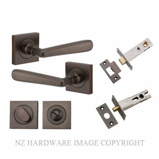 IVER 21191KPRIV60 COPENHAGEN PRIVACY LATCH KITSET SQUARE ROSE SIGNATURE BRASS