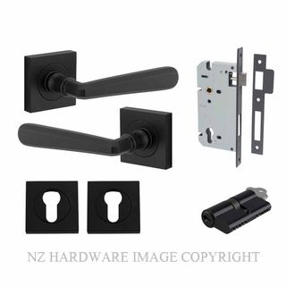 IVER 21193KENTR60KK COPENHAGEN KEY-KEY ENTRANCE LOCK KITSET SQUARE ROSE MATT BLACK