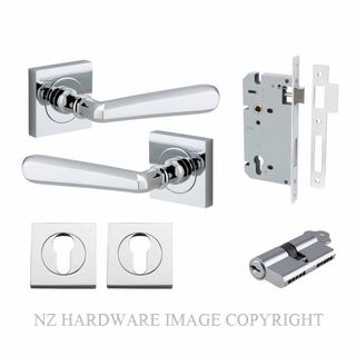 IVER 21194KENTR60KK COPENHAGEN KEY-KEY ENTRANCE LOCK KITSET SQUARE ROSE CHROME PLATE