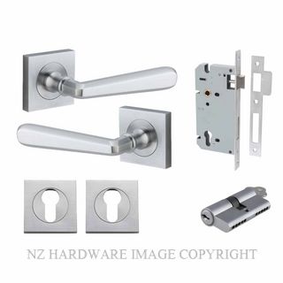 IVER 21195KENTR60KK COPENHAGEN KEY-KEY ENTRANCE LOCK KITSET SQUARE ROSE BRUSHED CHROME
