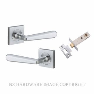 IVER 21195KPASS60 COPENHAGEN PASSAGE LATCH KITSET SQUARE ROSE BRUSHED CHROME