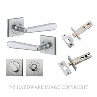 IVER 21195KPRIV60 COPENHAGEN PRIVACY LATCH KITSET SQUARE ROSE BRUSHED CHROME