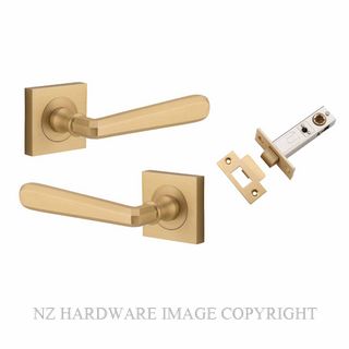 IVER 21196KPASS60 COPENHAGEN PASSAGE LATCH KITSET SQUARE ROSE BRUSHED BRASS
