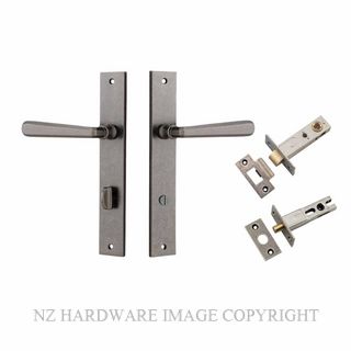 IVER 13872KPRIV60 COPENHAGEN PRIVACY LATCH KITSET RECTANGULAR PLATE DISTRESSED NICKEL
