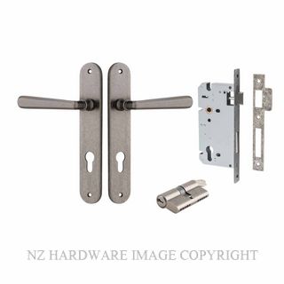 IVER 13876KENTR60KK COPENHAGEN KEY-KEY ENTRANCE LOCK KITSET OVAL PLATE DISTRESSED NICKEL