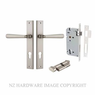 IVER 14872KENTR60KT COPENHAGEN KEY-TURN ENTRANCE LOCK KITSET RECTANGULAR PLATE SATIN NICKEL