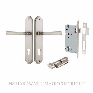 IVER 14874KENTR60KT COPENHAGEN KEY-TURN ENTRANCE LOCK KITSET SHOULDERED PLATE SATIN NICKEL