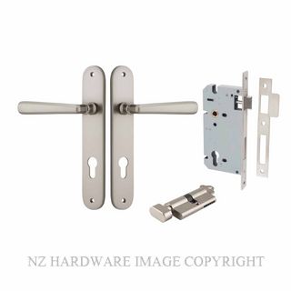 IVER 14876KENTR60KT COPENHAGEN KEY-TURN ENTRANCE LOCK KITSET OVAL PLATE SATIN NICKEL