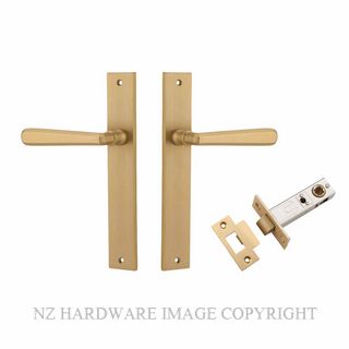 IVER 15372KPASS60 COPENHAGEN PASSAGE LATCH KITSET RECTANGULAR PLATE BRUSHED BRASS