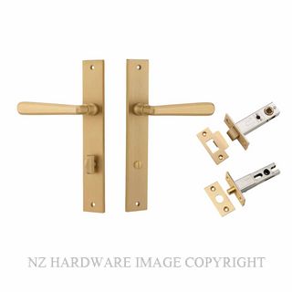 IVER 15372KPRIV60 COPENHAGEN PRIVACY LATCH KITSET RECTANGULAR PLATE BRUSHED BRASS