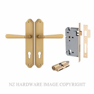 IVER 15374KENTR60KK COPENHAGEN KEY-KEY ENTRANCE LOCK KITSET SHOULDERED PLATE BRUSHED BRASS