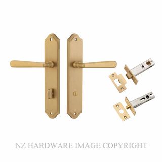 IVER 15374KPRIV60 COPENHAGEN PRIVACY LATCH KITSET SHOULDERED PLATE BRUSHED BRASS