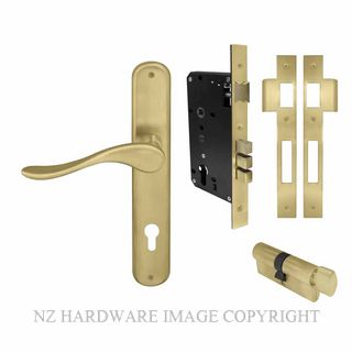 WINDSOR 8251 MSB HAVEN OVAL E85 EURO LOCK KITSET MATT SATIN BRASS
