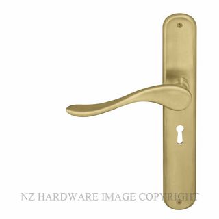 WINDSOR 8168L MSB HAVEN OVAL LONGPLATE STD KEYHOLE MATT SATIN BRASS