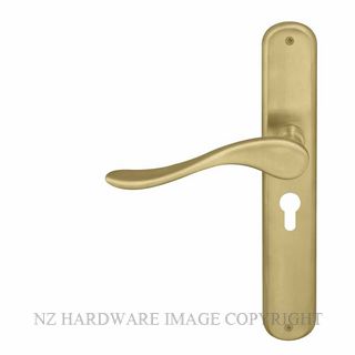 WINDSOR 8168 E48 MSB HAVEN OVAL LONGPLATE E48 KEYHOLE MATT SATIN BRASS