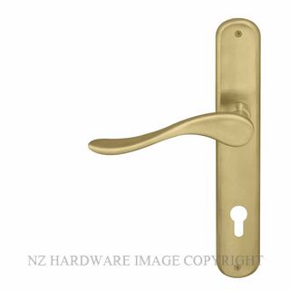 WINDSOR 8168 E85 MSB HAVEN OVAL LONGPLATE E85 KEYHOLE MATT SATIN BRASS