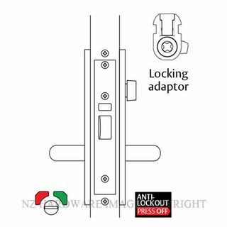 LOCKWOOD 5782-TLFSS ESCAPE LOCK WITH TURN 30MM