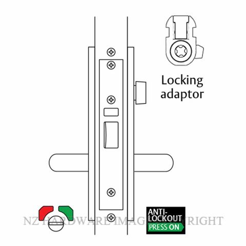 LOCKWOOD 3782-TALFSS - 5782-TALFSS  ANTILOCKOUT  ESCAPE LOCK SATIN STAINLESS