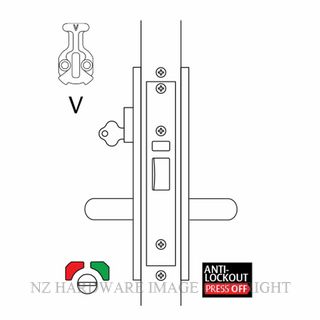 LOCKWOOD 3782V-LFSS - 5782V-LFSS ANTI VANDAL ESCAPE LOCK SATIN STAINLESS