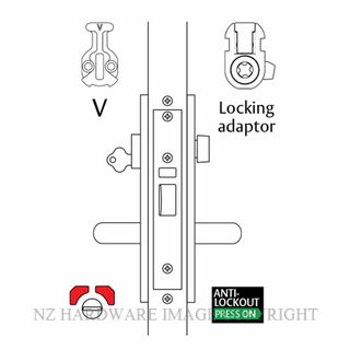 LOCKWOOD 3784VTALFSS - 5784VTALFSS ANTI LOCKOUT ANTI VANDAL LOCK  SATIN STAINLESS