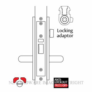 LOCKWOOD 3784-TLFSS - 5784-TLFSS COMBINATION LOCK SATIN STAINLESS