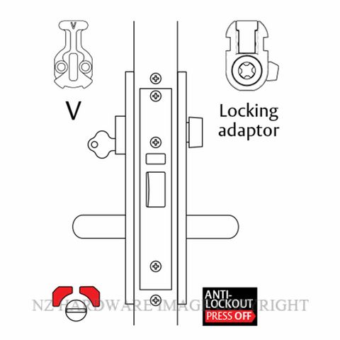 LOCKWOOD 3784VTLFSS - 5784VTLFSS ANTI VANDAL LOCK SATIN STAINLESS