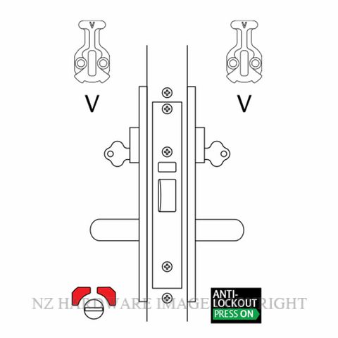 LOCKWOOD 3784VVALFSS - 5784VVALFSS ANTI LOCKOUT ANTI VANDAL LOCK  SATIN STAINLESS