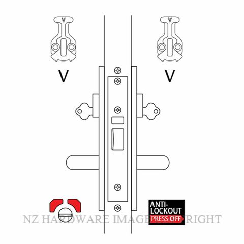 LOCKWOOD 3784VVLFSS - 5784VVLFSS ANTI VANDAL LOCK SATIN STAINLESS