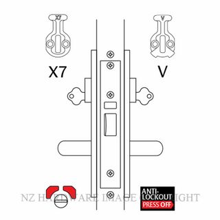 LOCKWOOD 3784XVLFSS - 5784XVLFSS KEY ENTRY LOCK SATIN STAINLESS